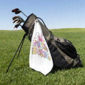 Happy Easter 2026 Cute Bunny Rabbit Easter Day Wom ゴルフタオル (グリーン)