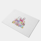 Happy Easter 2026 Cute Bunny Rabbit Easter Day Wom ドアマット (アングル)