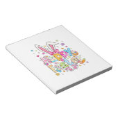 Happy Easter 2026 Cute Bunny Rabbit Easter Day Wom ノートパッド (アングル)