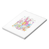 Happy Easter 2026 Cute Bunny Rabbit Easter Day Wom ノートパッド (回転)