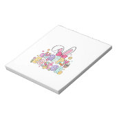 Happy Easter 2026 Cute Bunny Rabbit Easter Day Wom ノートパッド (回転)