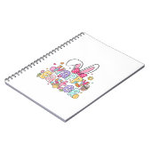 Happy Easter 2026 Cute Bunny Rabbit Easter Day Wom ノートブック (左側)