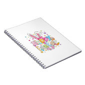 Happy Easter 2026 Cute Bunny Rabbit Easter Day Wom ノートブック (右側)