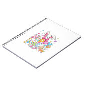 Happy Easter 2026 Cute Bunny Rabbit Easter Day Wom ノートブック (左側)