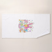 Happy Easter 2026 Cute Bunny Rabbit Easter Day Wom バスタオル (バスタオル)