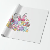 Happy Easter 2026 Cute Bunny Rabbit Easter Day Wom ラッピングペーパー (アンロールド)