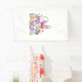 Happy Easter 2026 Cute Bunny Rabbit Easter Day Wom 横断幕 (インサイチュ)