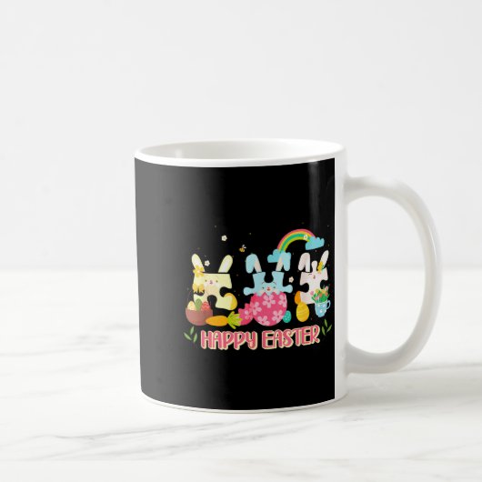 Happy Easter 2026 Cute Bunny Rabbit Happy Easter A コーヒーマグカップ (右)