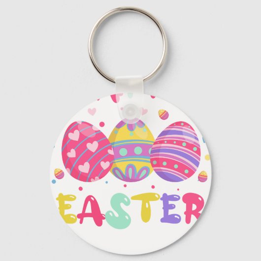 happy easter (3), retro, vintage キーホルダー (正面)