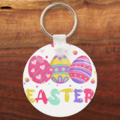 happy easter (3), retro, vintage キーホルダー (正面)