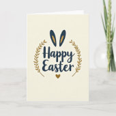 Happy Easter Animal Ears Card カード (正面)