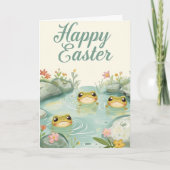 Happy easter  baby frogs カード (正面)