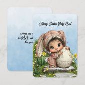 Happy Easter Baby Girl ノートカード (正面/裏面)