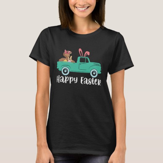 Happy Easter Ball Python Bunny Riding Truck Boys T Tシャツ (正面)