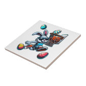 Happy Easter Basketball Boys Easter Bunny Funny Ea タイル (側面)