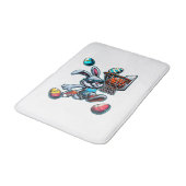 Happy Easter Basketball Boys Easter Bunny Funny Ea バスマット (アングル)