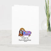 Happy Easter Basset Hound Easter Bunny カード (裏面)