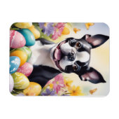 Happy Easter Boston Terrier マグネット (横)