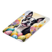 Happy Easter Boston Terrier マグネット (左側)