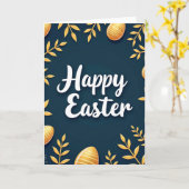 Happy Easter Botanical Art Card カード (黄色い花)