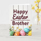 Happy Easter Brother Greeting Card カード (黄色い花)