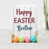 Happy Easter Brother Polka Dot Card カード (正面)