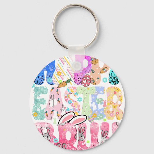 happy easter bruh (2), retro, vintage キーホルダー (正面)