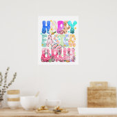 happy easter bruh (2), retro, vintage ポスター (キッチン)