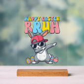 Happy Easter Bruh Bunny Dab Rabbit Dance Boys Kids アクリルサイン (ニュートラル)