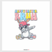 Happy Easter Bruh Bunny Dab Rabbit Dance Boys Kids シール (シート)