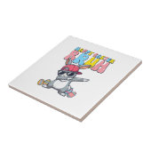 Happy Easter Bruh Bunny Dab Rabbit Dance Boys Kids タイル (側面)