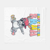 Happy Easter Bruh Bunny Dab Rabbit Dance Boys Kids フリースブランケット (正面(横))