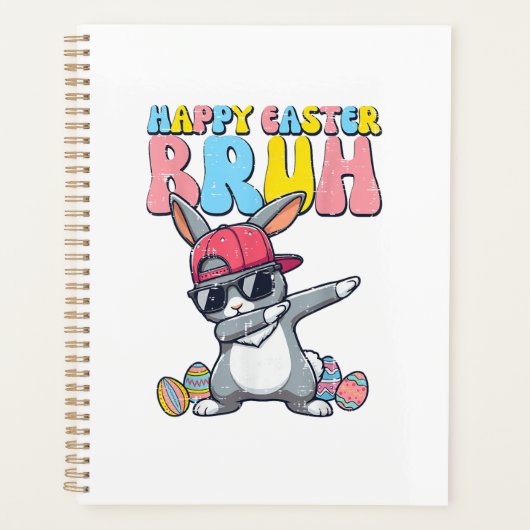 Happy Easter Bruh Bunny Dab Rabbit Dance Boys Kids プランナー手帳 (正面)