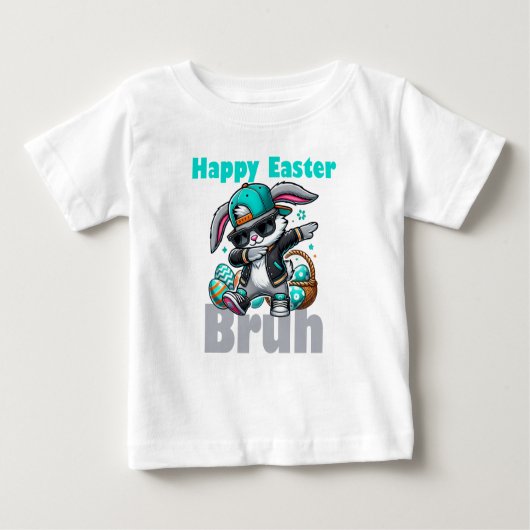 Happy Easter Bruh, Easter Bunny Dabbing  ベビーTシャツ (正面)