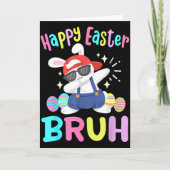 Happy Easter Bruh Funny Dabbing Bunny Dab Dance Ra カード (正面)
