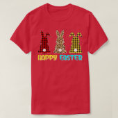 Happy Easter Buffalo Plaid Leopard Print Easter Bu Tシャツ (デザイン正面)