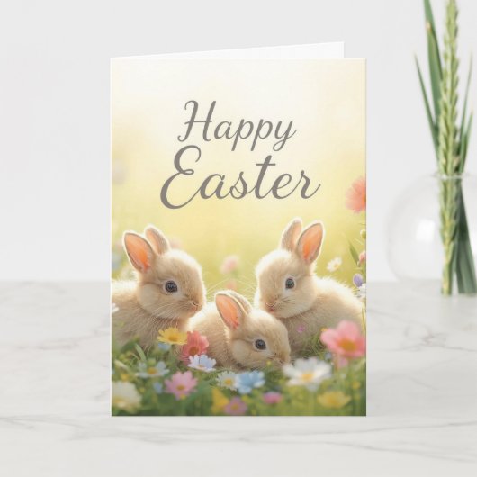 Happy easter bunnies カード (正面)