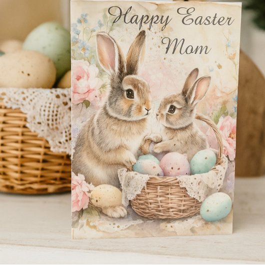 Happy Easter Bunnies For Mom Holiday  シーズンカード