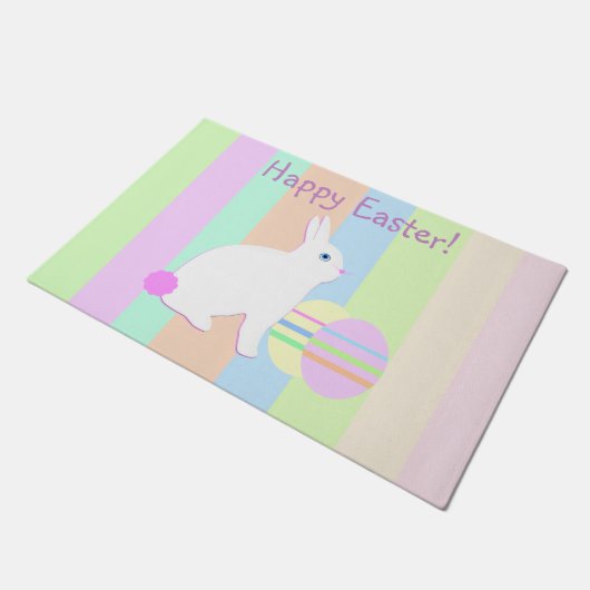 Happy Easter Bunny and Eggs ドアマット (アングル)