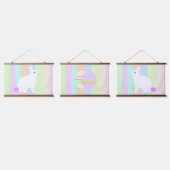 Happy Easter Bunny and Eggs  吊り下げ型タペストリー (トリプル)