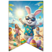 Happy Easter!! Bunny and Text  バンティングフラッグ (第1の旗)