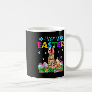 Happy Easter Bunny Bengal Cat Hunting Eggs Colourf コーヒーマグカップ