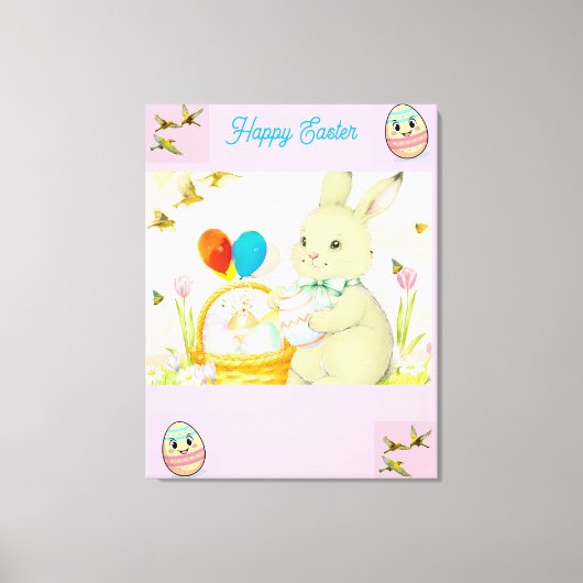 Happy Easter Bunny Canvas キャンバスプリント (正面)
