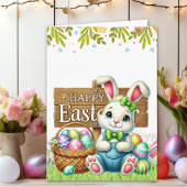 HAPPY EASTER Bunny Card – Custom Text Available カード