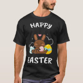 Happy Easter Bunny Chicks Egg Hunting Cute Cool Tシャツ (正面)