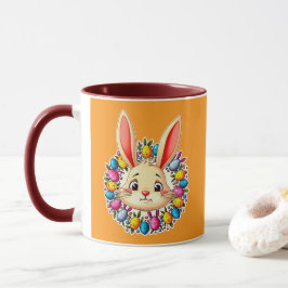 Happy Easter Bunny – Colorful Spring Art caneca マグカップ