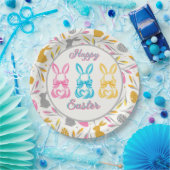 Happy Easter Bunny Coquette ペーパープレート (パーティー)