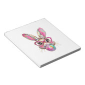 Happy Easter Bunny Coquette Bow Brushstroke Easter ノートパッド (アングル)