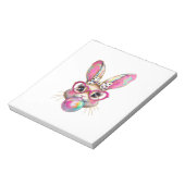 Happy Easter Bunny Coquette Bow Brushstroke Easter ノートパッド (回転)