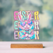 Happy Easter Bunny Coquette Bow Preppy Easter Day  アクリルサイン (ニュートラル)